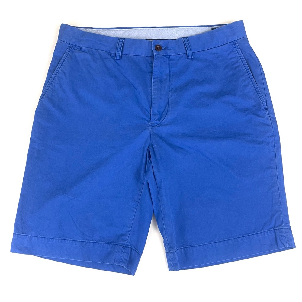 POLO Ralph Lauren 100% Cotton Blue Flat Front Chino Classic Fit Shorts